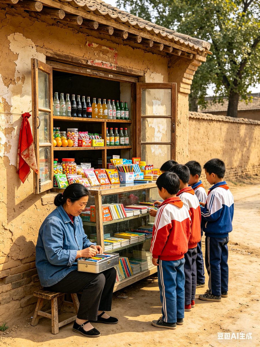 界面稿 GPT Image 2 提示词：1998 Rural China School Snack Shop