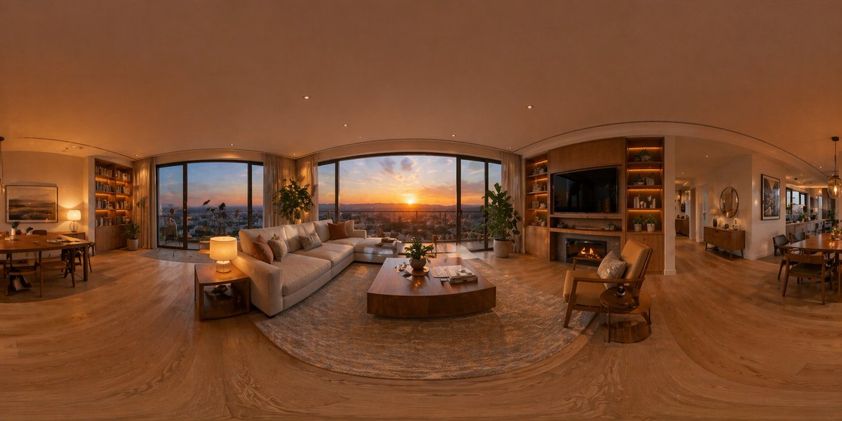 界面稿 GPT Image 2 提示词：360 Degree Panoramic Image Template