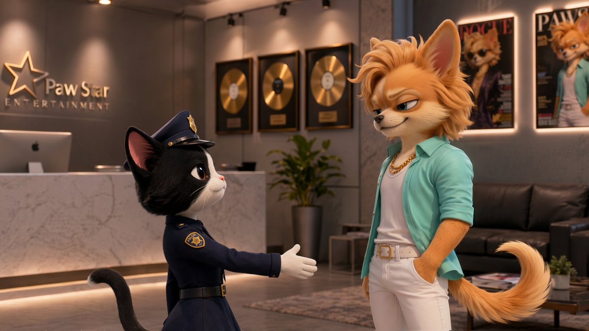 产品视觉 GPT Image 2 提示词：3D Animated Animal Office Encounter