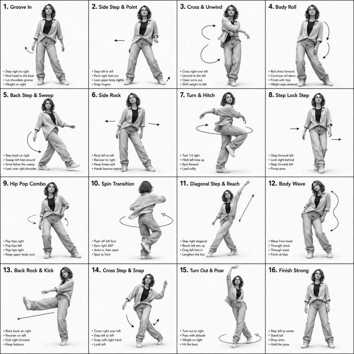 信息图 GPT Image 2 提示词：3D Rendered Dance Sequence Guide