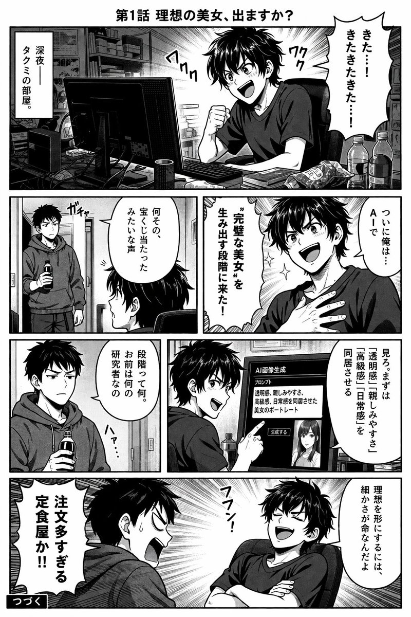 产品视觉 GPT Image 2 提示词：4-Panel Manga Page Generator