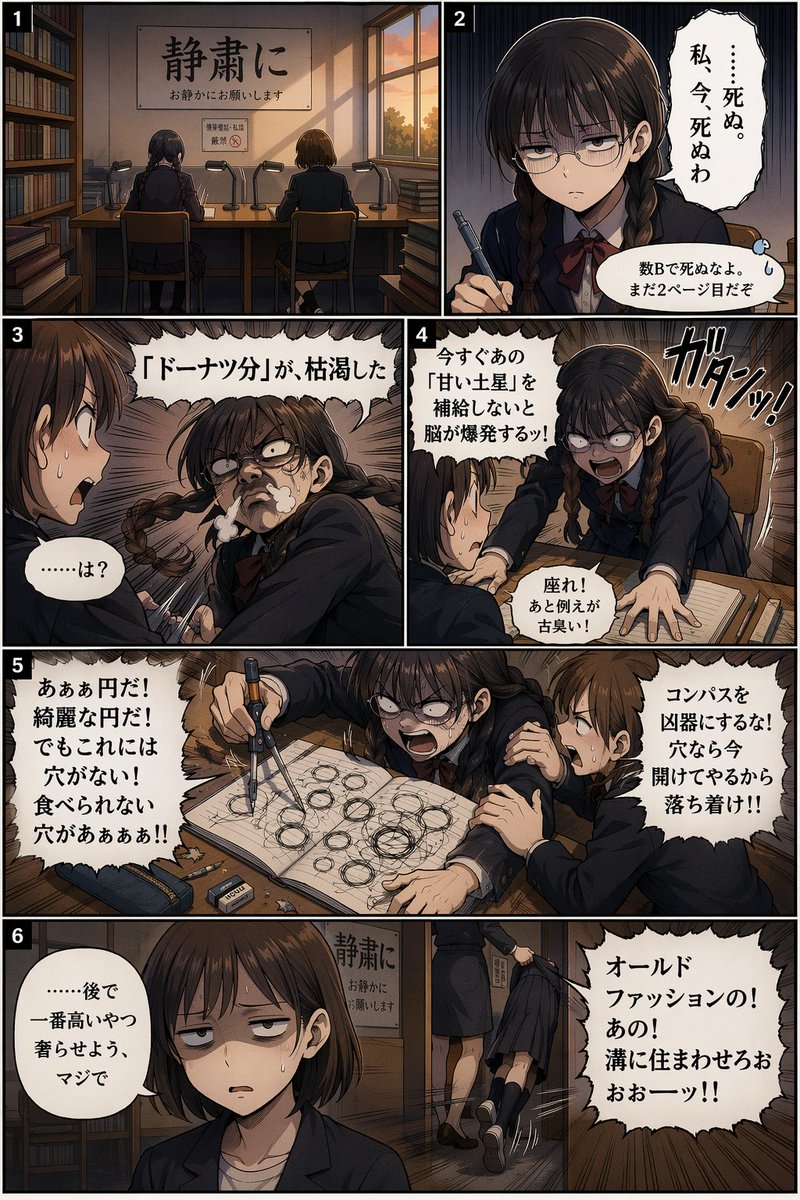 界面稿 GPT Image 2 提示词：6-Panel Comedy Manga Page