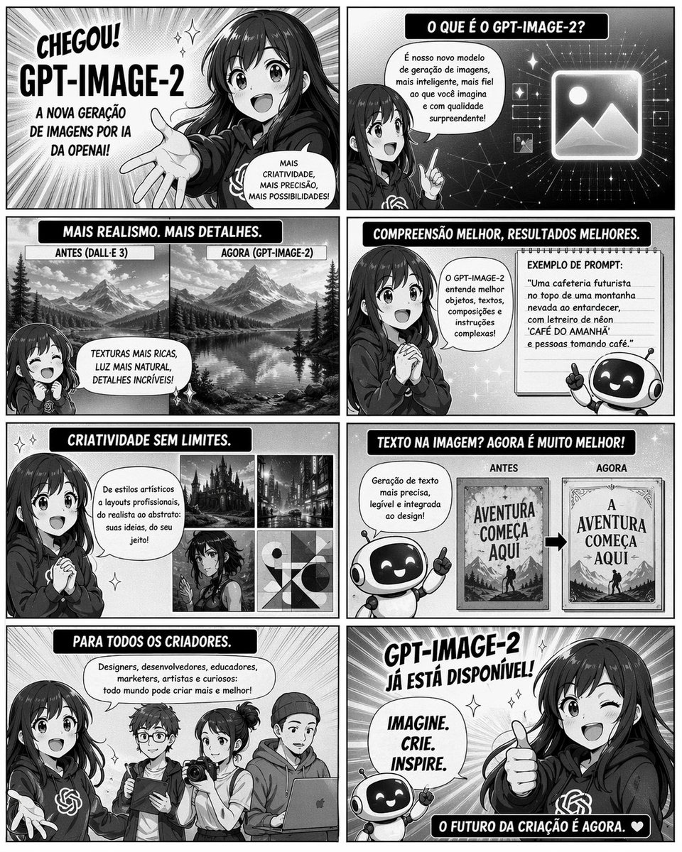 产品视觉 GPT Image 2 提示词：8-Panel GPT-Image-2 Manga Promo