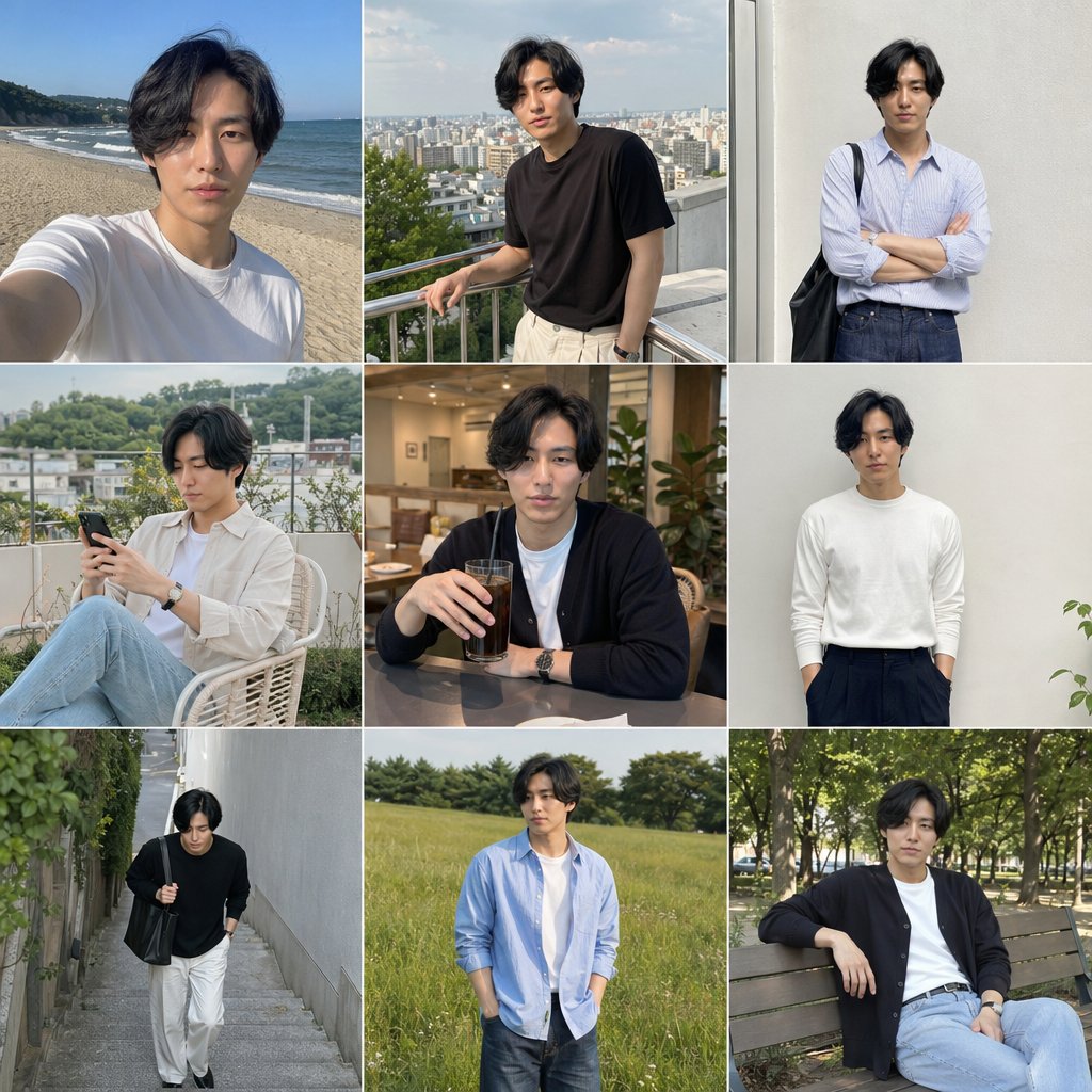 产品视觉 GPT Image 2 提示词：9-Photo Men's Fashion Collage