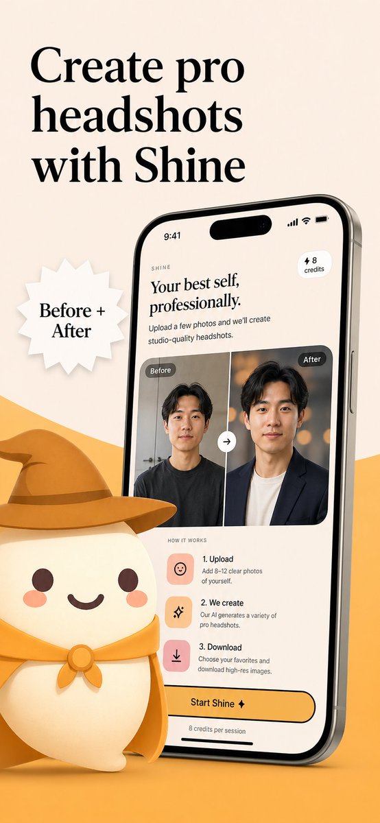 产品视觉 GPT Image 2 提示词：AI Headshot App Store Promo Poster