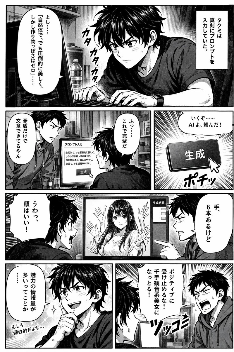 界面稿 GPT Image 2 提示词：AI Image Generation Manga Page