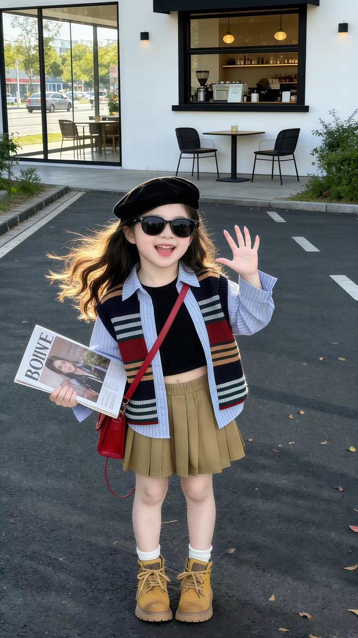 童装穿搭 GPT Image 2 提示词：女童穿搭 AI 童装提示词 3