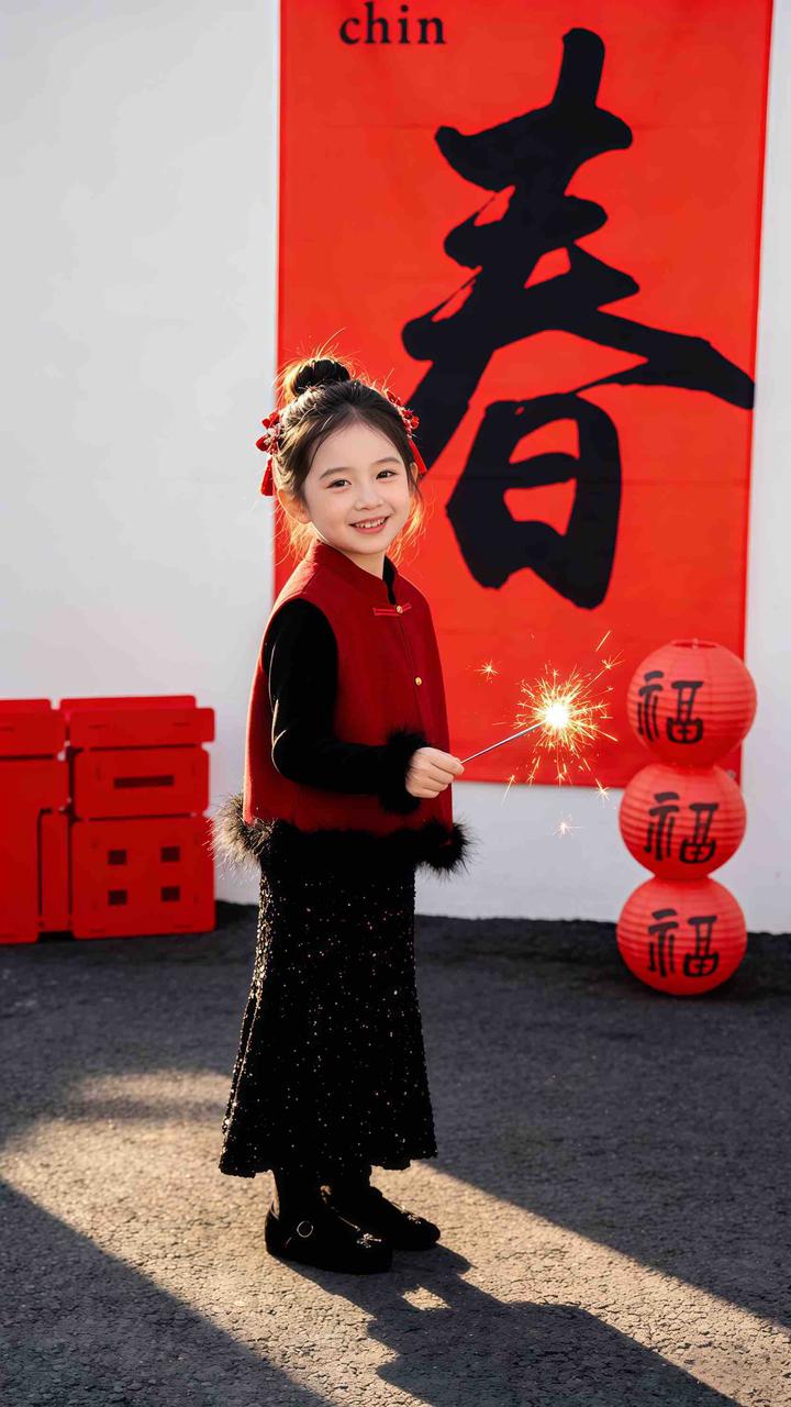 童装穿搭 GPT Image 2 提示词：新春童装 AI 童装提示词 2