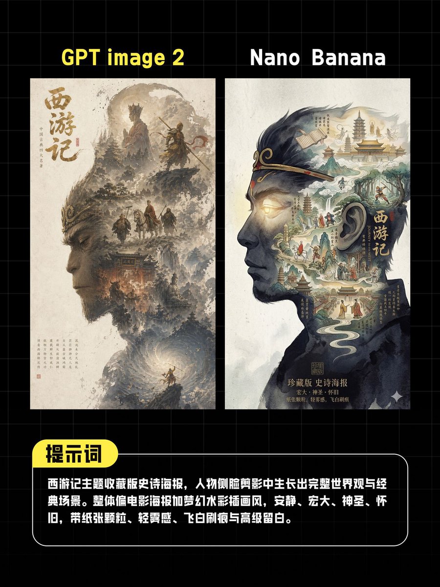 产品视觉 GPT Image 2 提示词：AI Poster Comparison Thumbnail