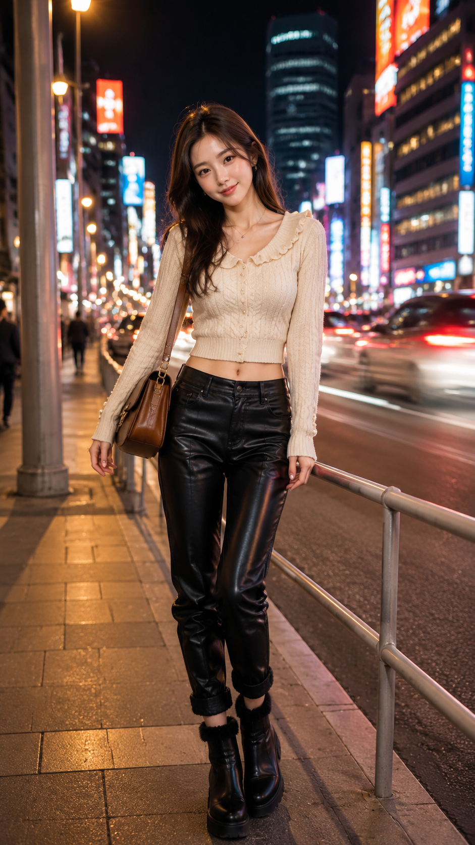 女装穿搭 GPT Image 2 提示词：都市夜景时尚大片 AI 女装提示词