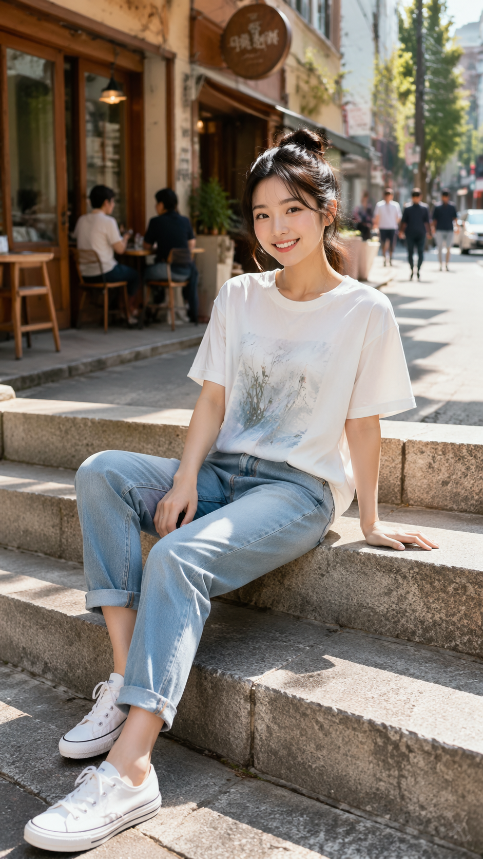 女装穿搭 GPT Image 2 提示词：韩系街拍风 AI 女装提示词 2