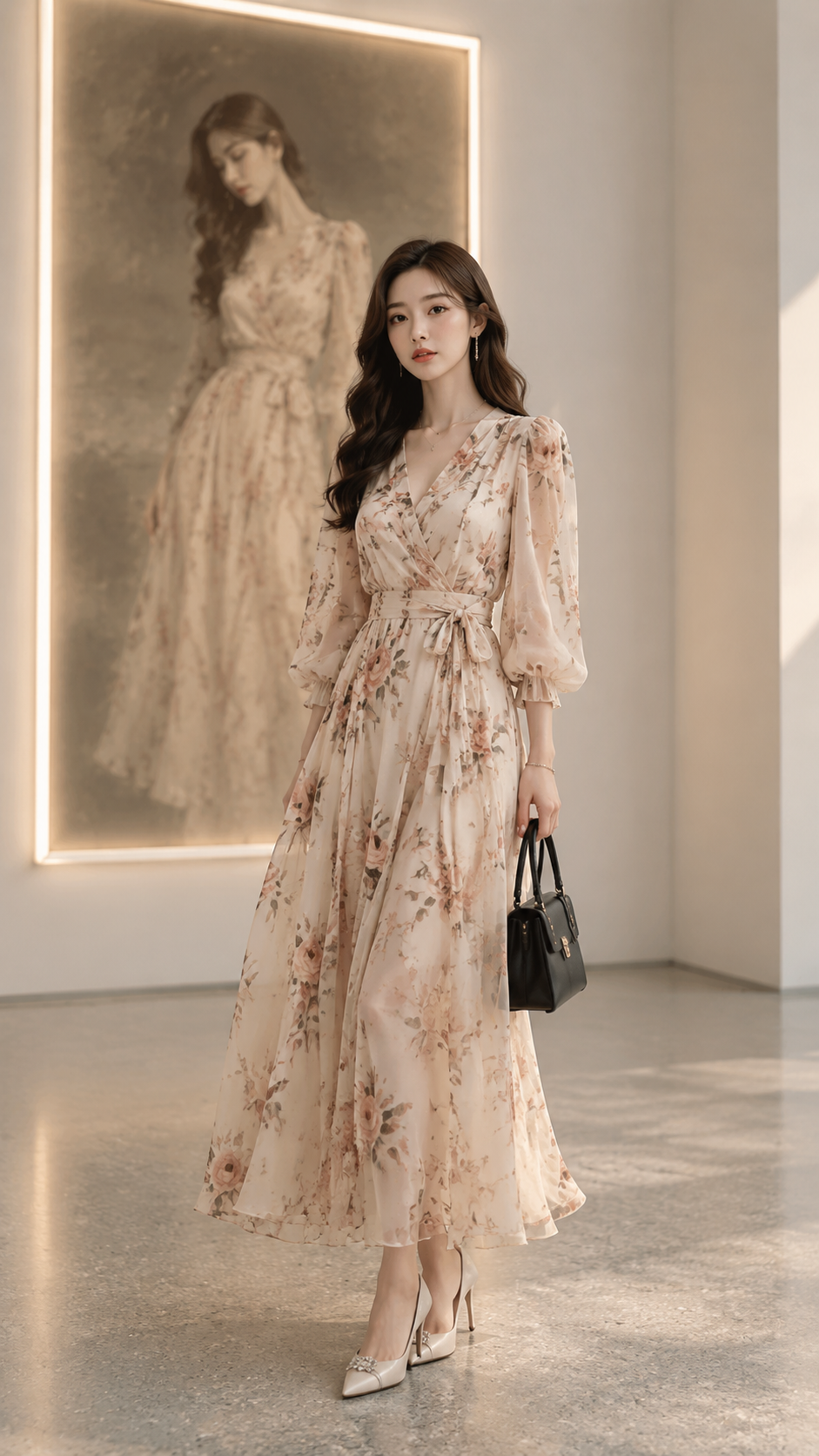 女装穿搭 GPT Image 2 提示词：展厅写真 AI 女装提示词
