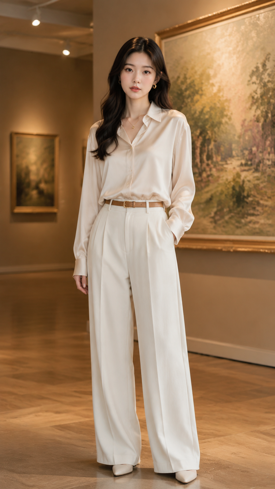 女装穿搭 GPT Image 2 提示词：韩系温柔画廊 AI 女装提示词