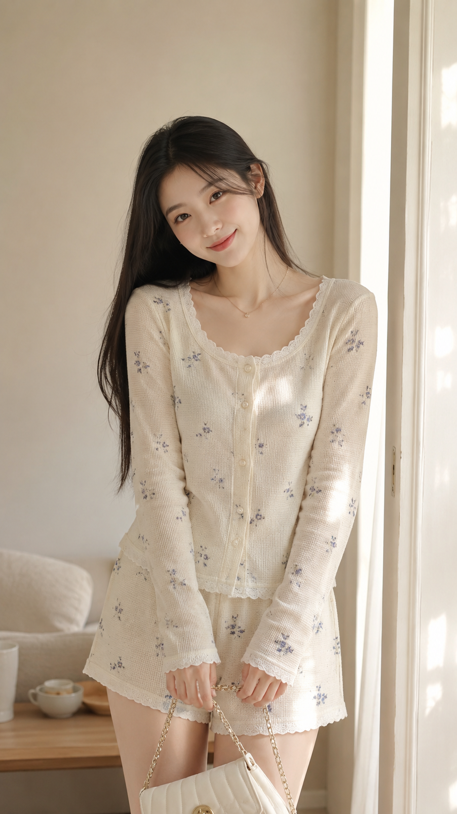 女装穿搭 GPT Image 2 提示词：居家甜妹写真 AI 女装提示词
