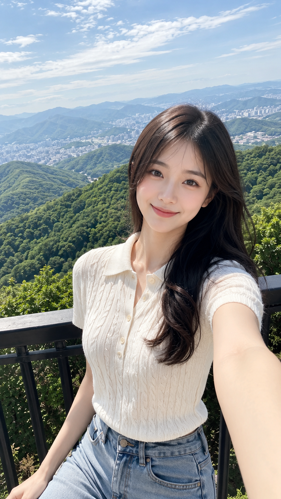 女装穿搭 GPT Image 2 提示词：户外日常自拍写真 AI 女装提示词
