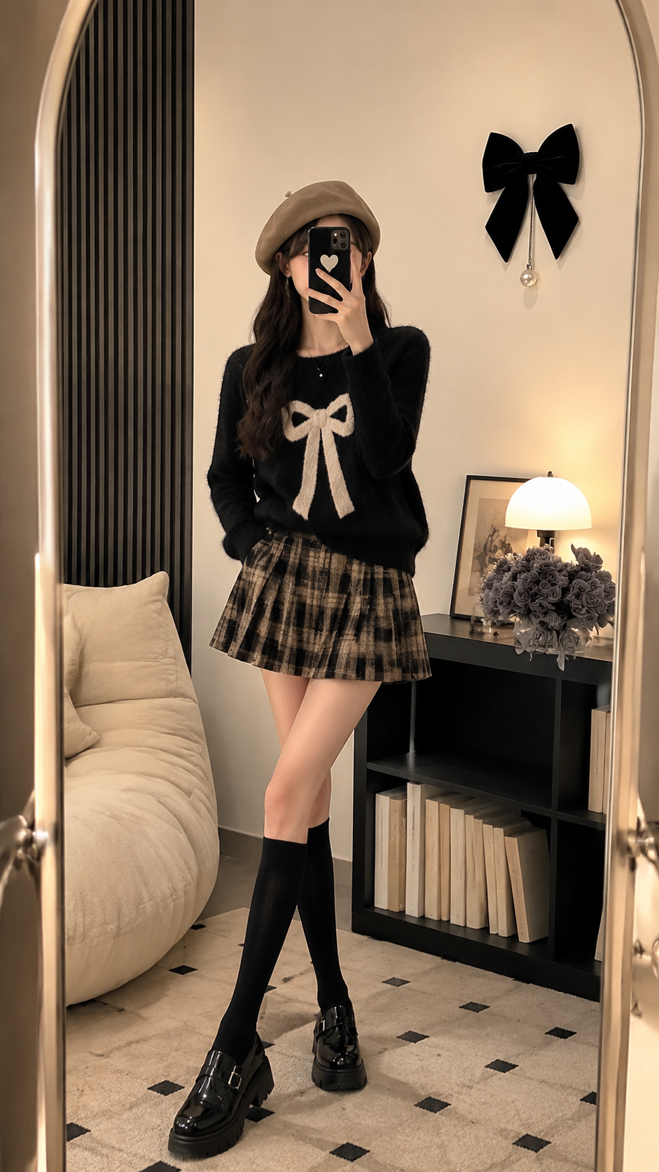 女装穿搭 GPT Image 2 提示词：韩系甜酷少女自拍 AI 女装提示词