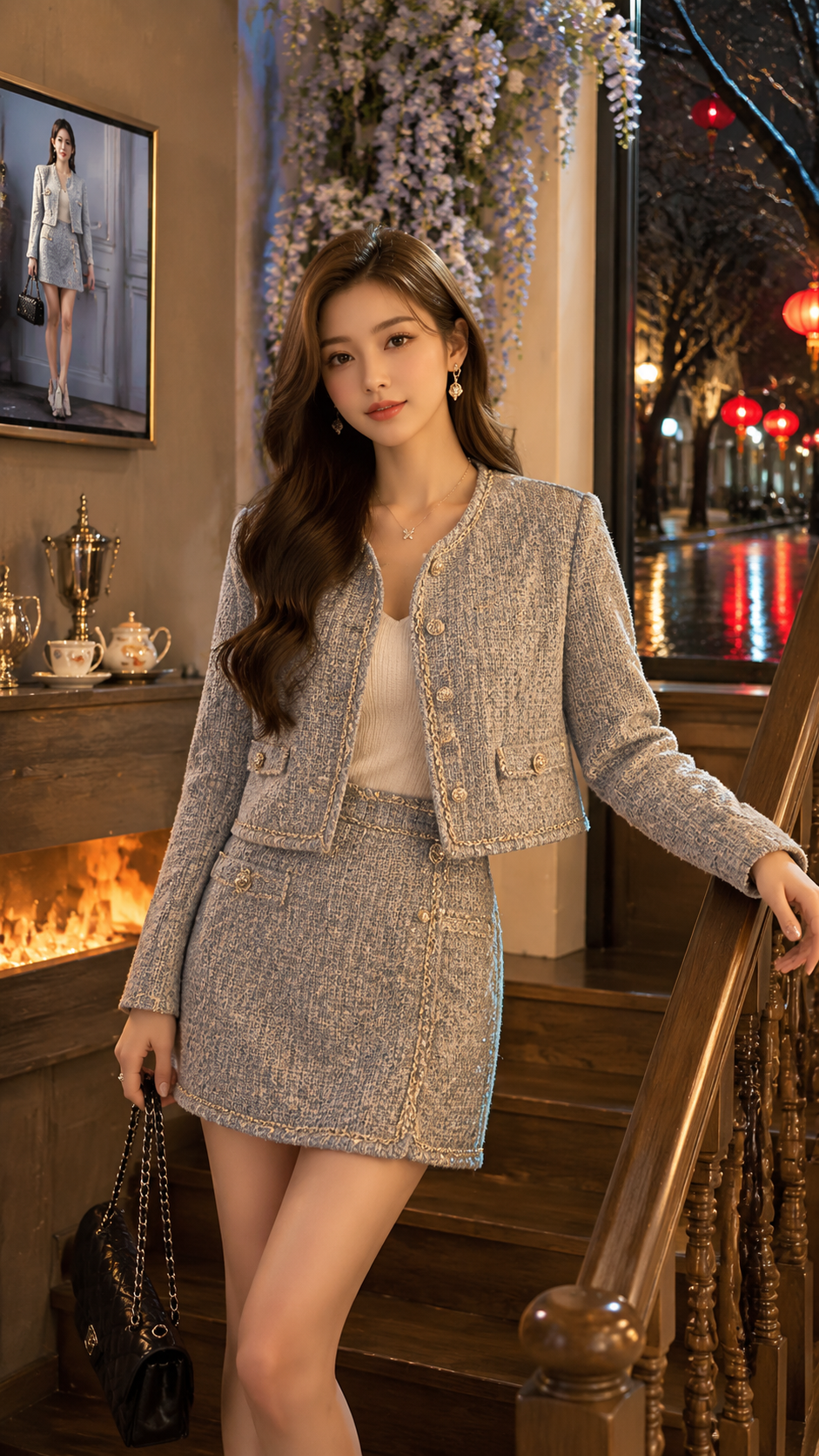 女装穿搭 GPT Image 2 提示词：时尚室内人像 AI 女装提示词