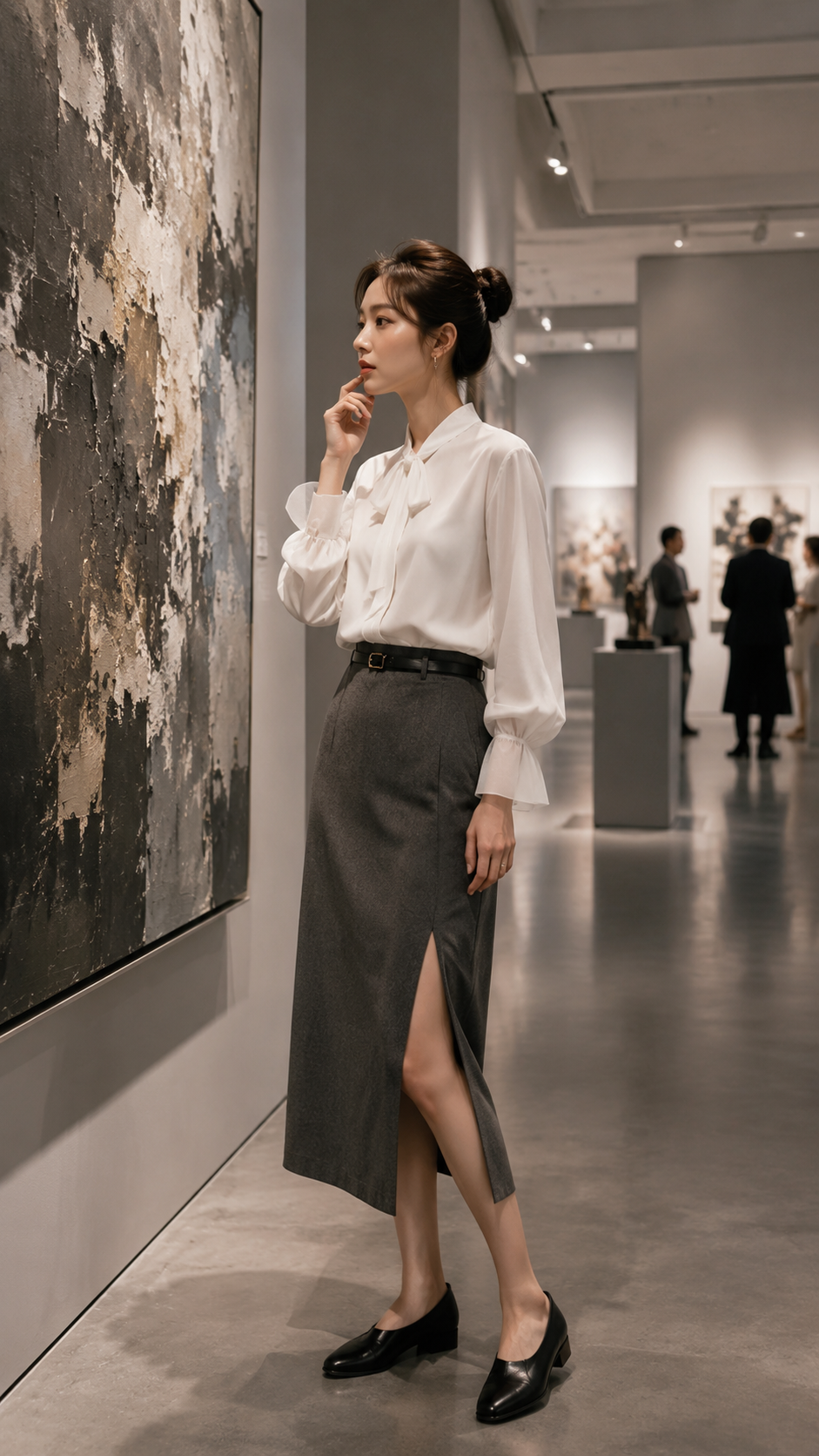 女装穿搭 GPT Image 2 提示词：艺术展会穿搭大片 AI 女装提示词
