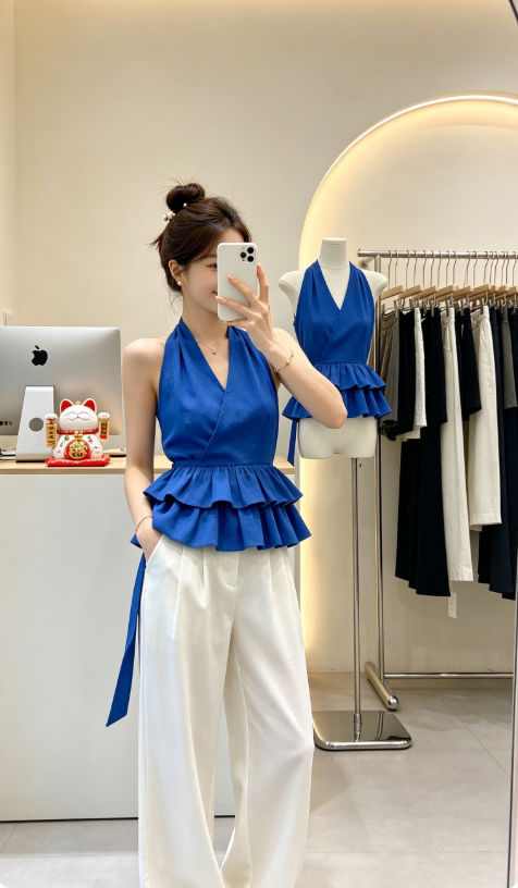 AI 女装 GPT Image 2 提示词：女装店自拍 AI 女装提示词 2