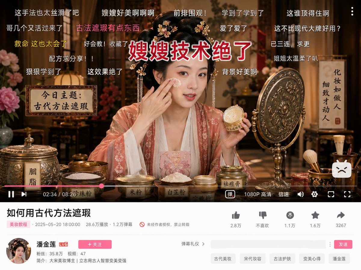 角色设定 GPT Image 2 提示词：Anachronistic Beauty Tutorial