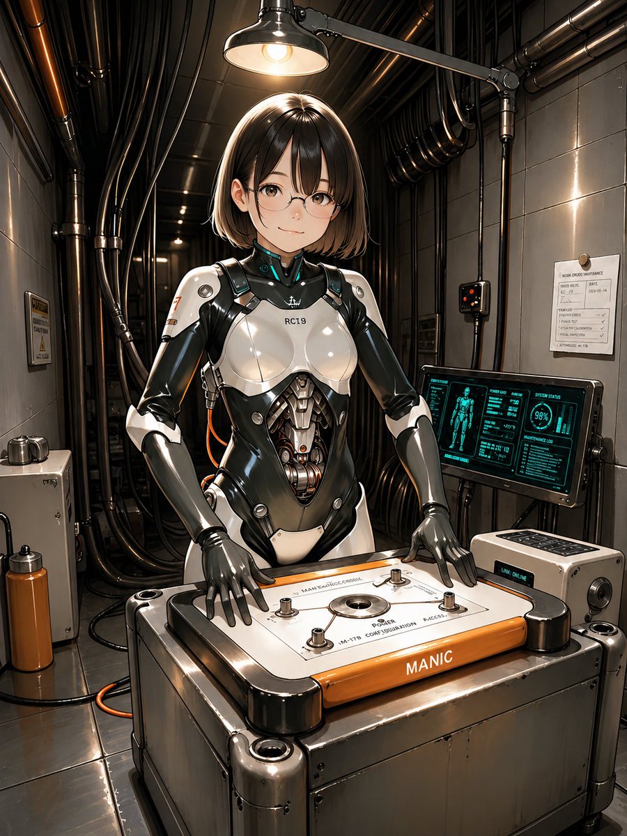 产品视觉 GPT Image 2 提示词：Android Engineer in Maintenance Bay