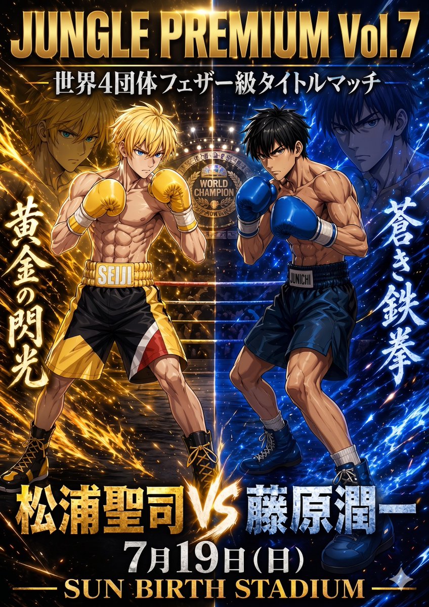 产品视觉 GPT Image 2 提示词：Anime Boxing Title Match Poster