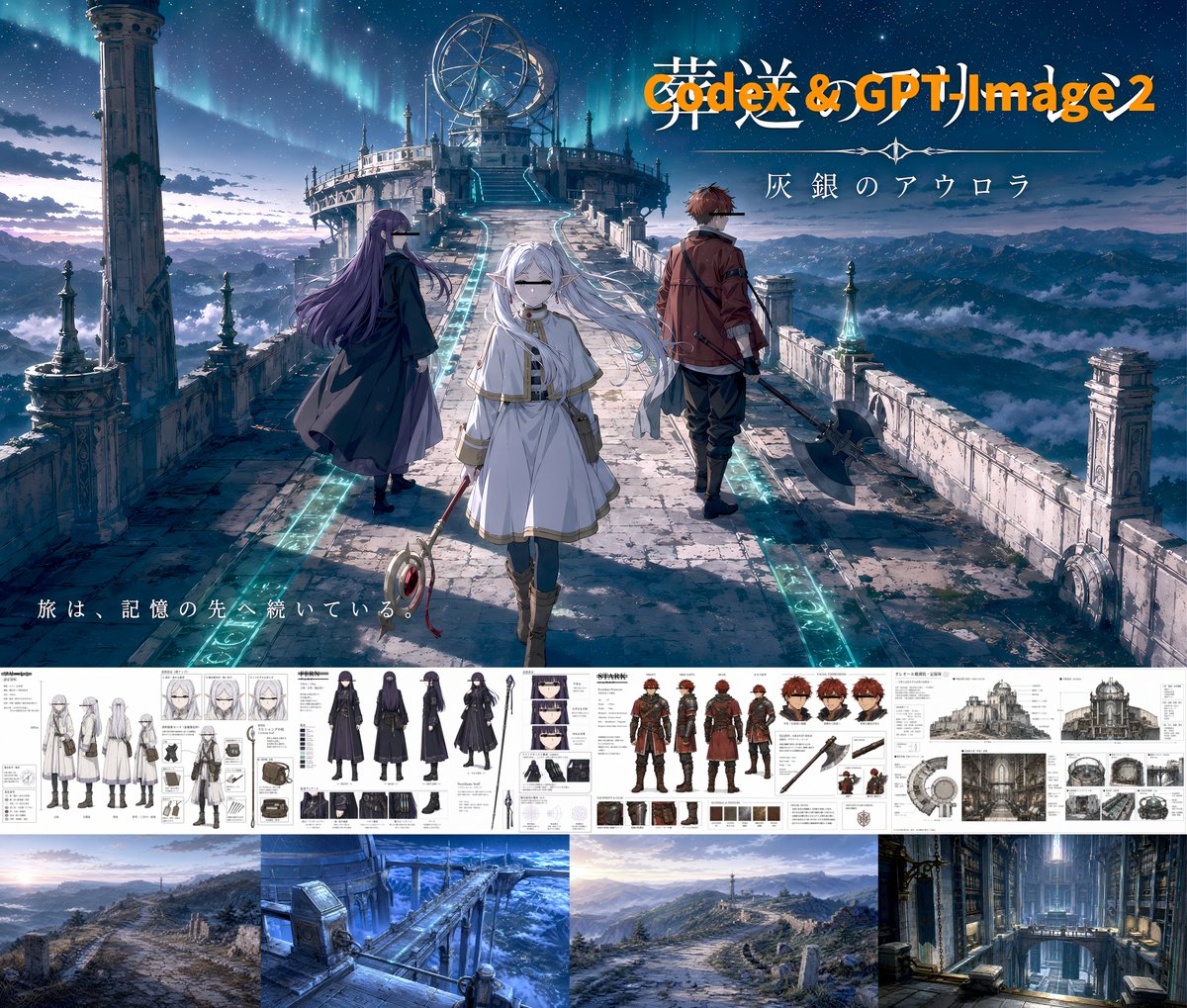 产品视觉 GPT Image 2 提示词：Anime Fantasy Key Visual Board
