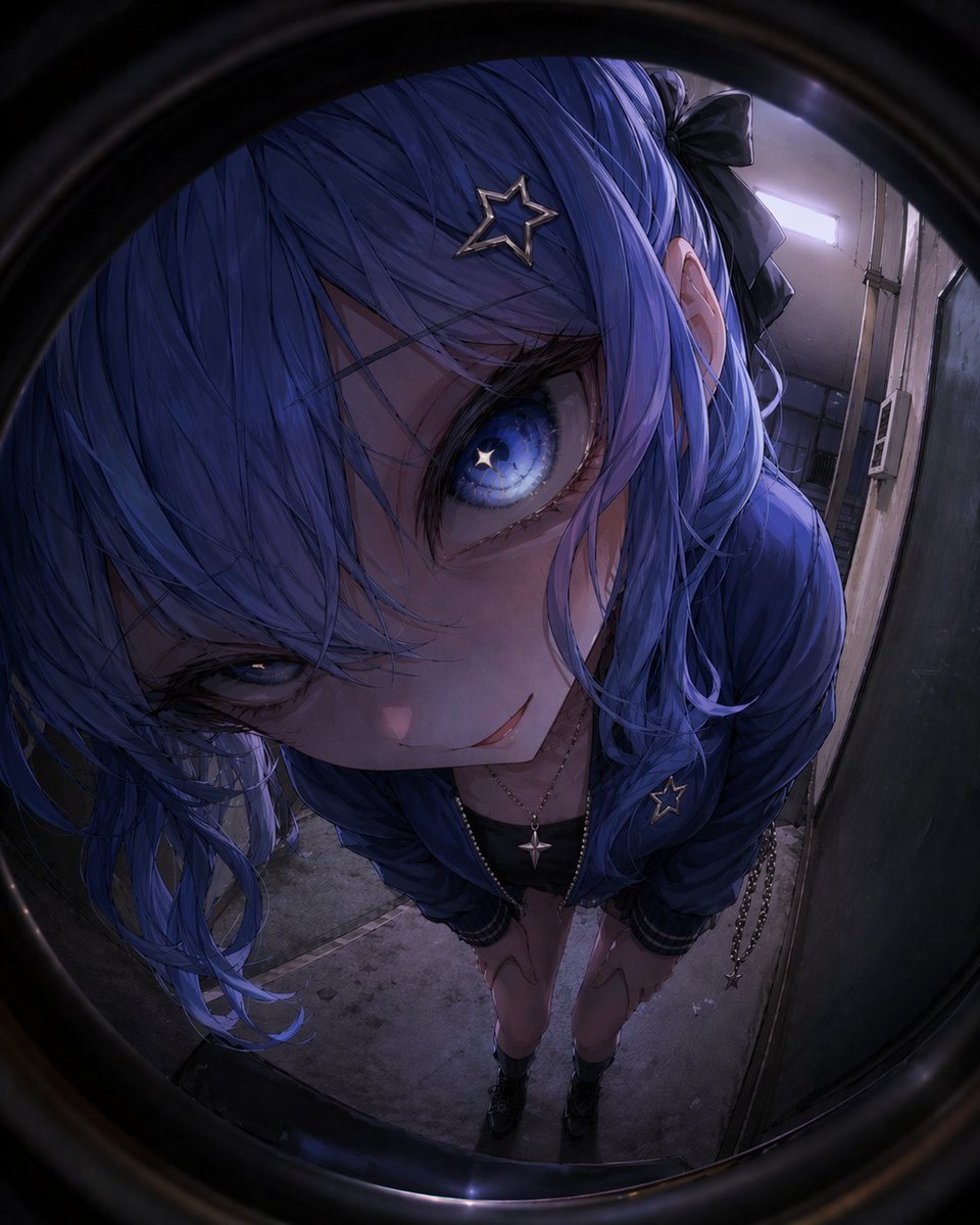 角色设定 GPT Image 2 提示词：Anime Girl Through a Peephole