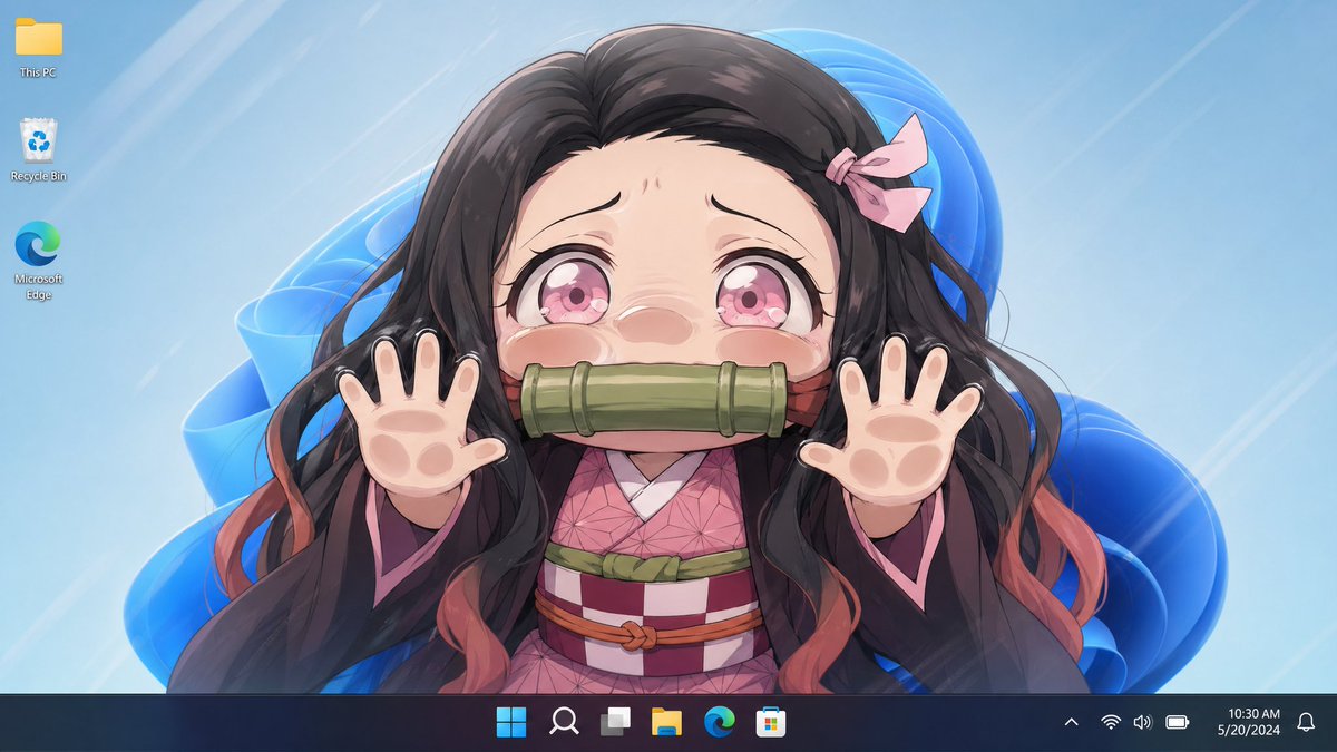 角色设定 GPT Image 2 提示词：Anime Girl Windows 11 Desktop Wallpaper