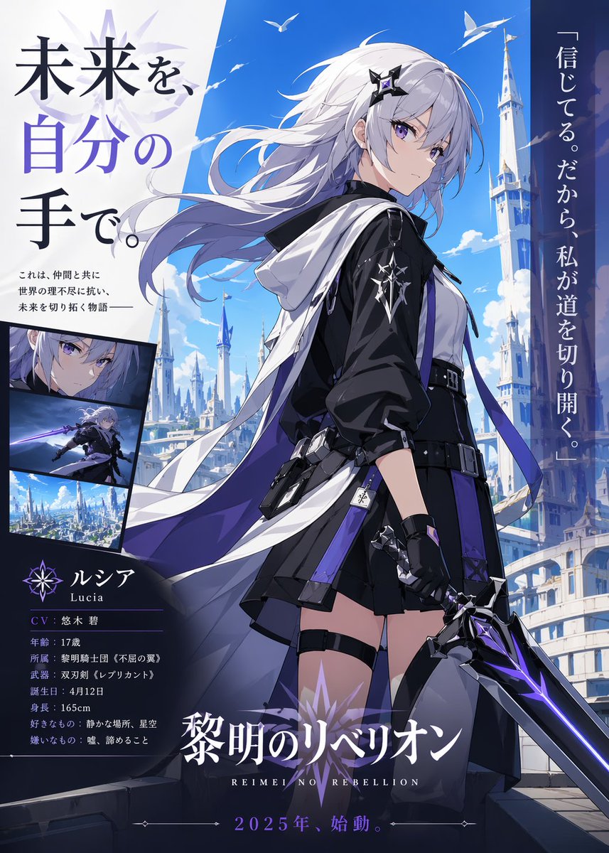产品视觉 GPT Image 2 提示词：Anime Heroine Promo Poster