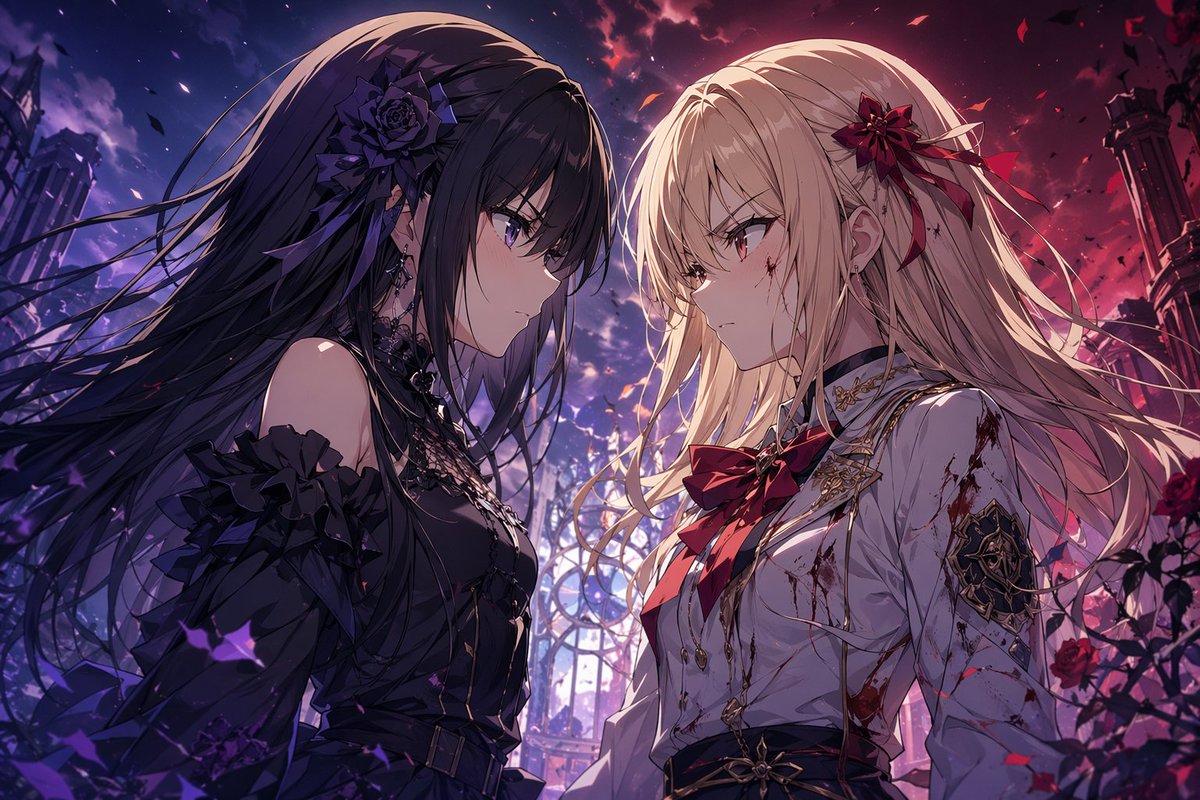 角色设定 GPT Image 2 提示词：Anime Illustration of Two Girls
