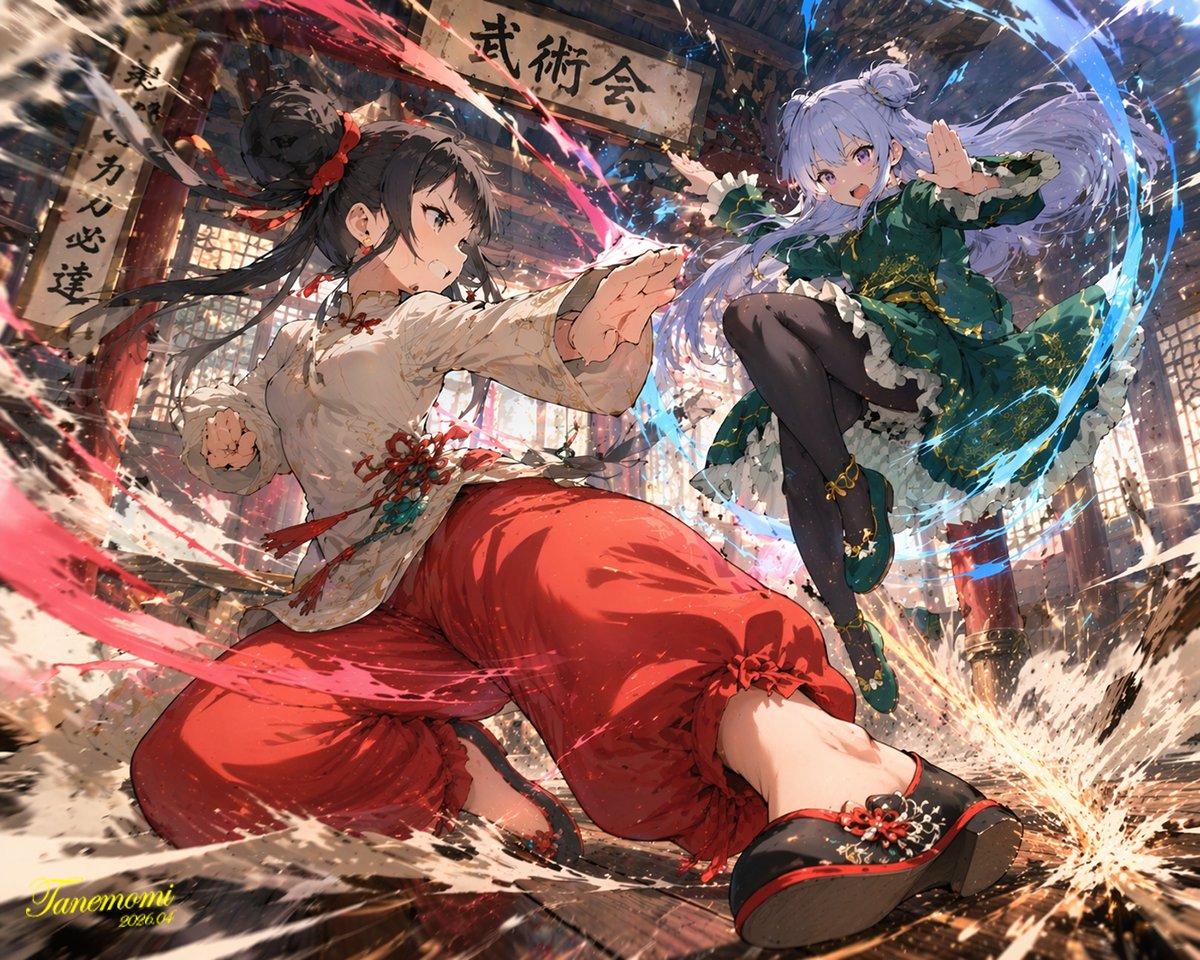 角色设定 GPT Image 2 提示词：Anime Martial Arts Battle Illustration