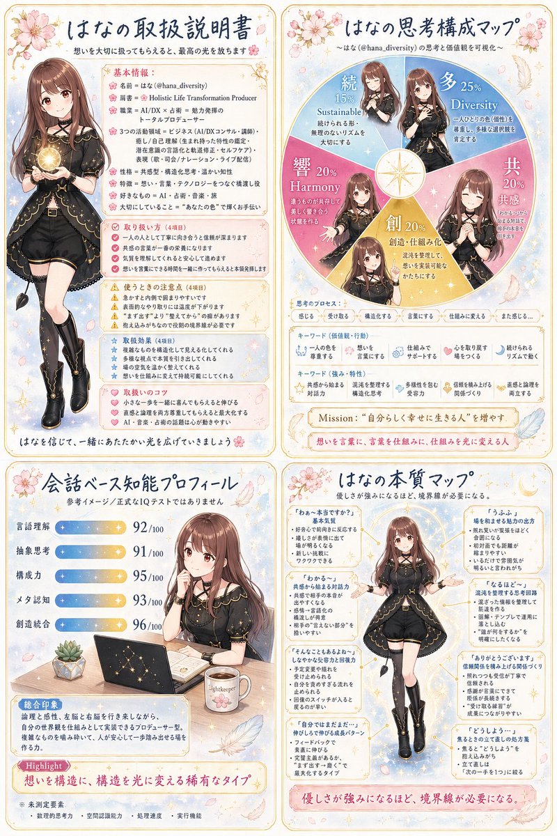 产品视觉 GPT Image 2 提示词：Anime Personality Infographic Poster