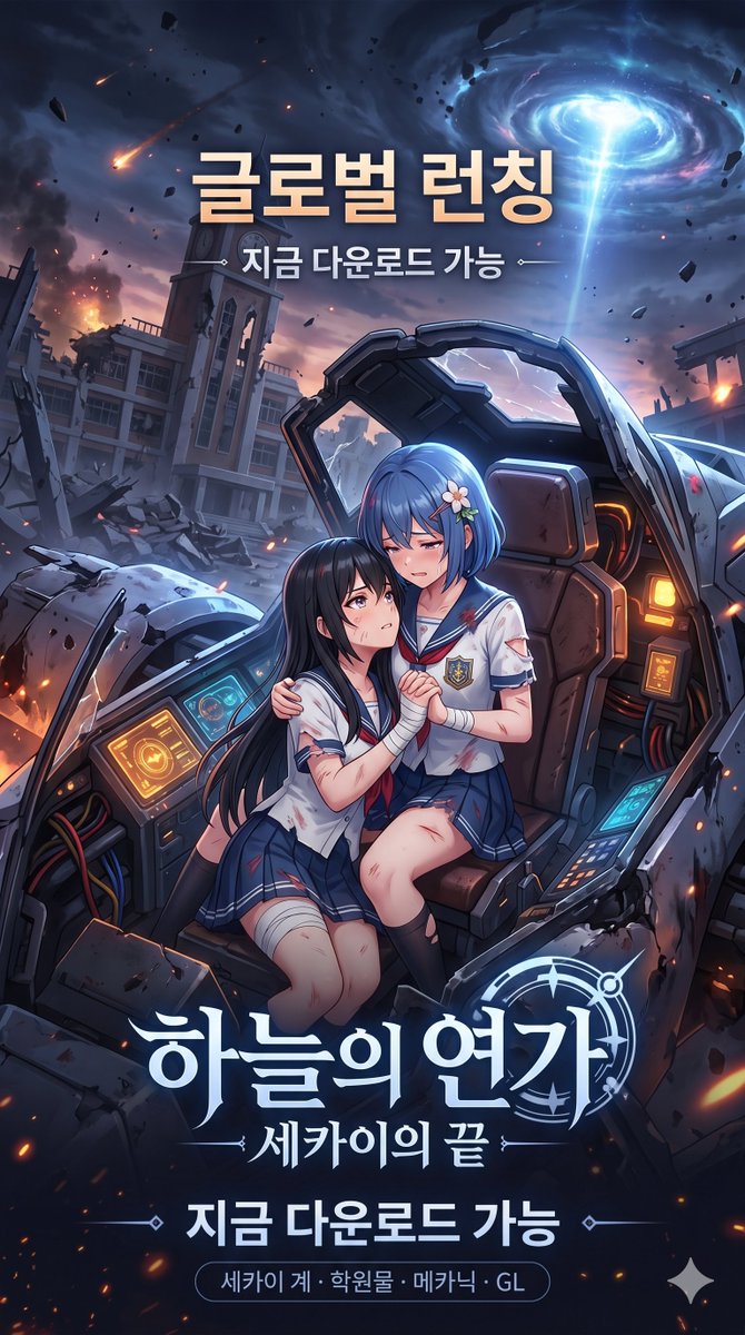 产品视觉 GPT Image 2 提示词：Anime Sci-Fi Game Launch Poster