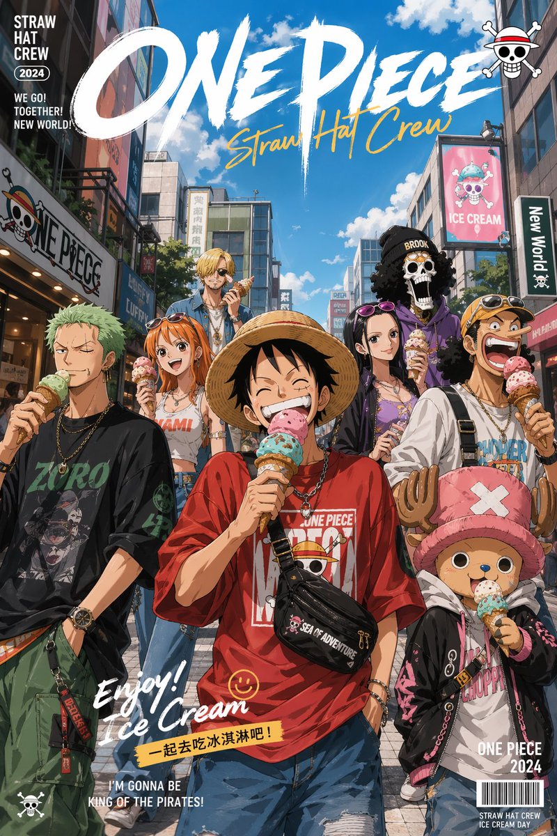 产品视觉 GPT Image 2 提示词：Anime Summer Street Poster