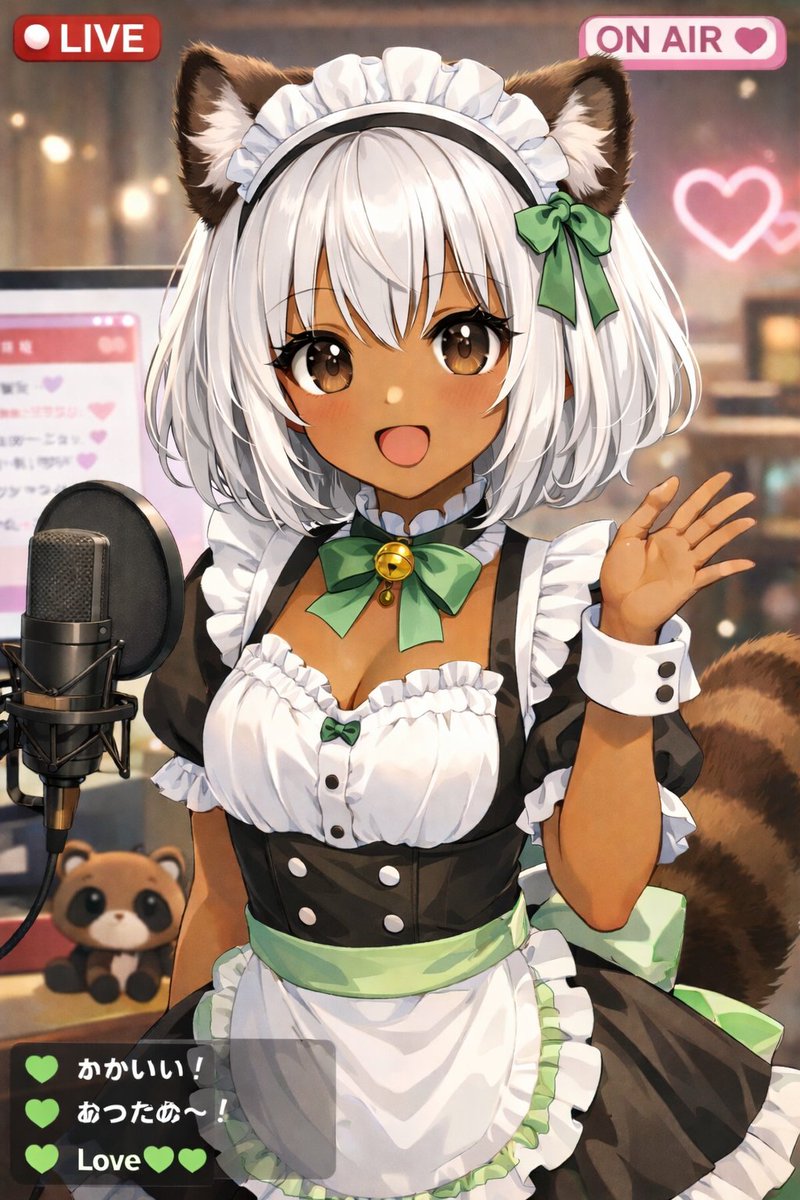 界面稿 GPT Image 2 提示词：Anime VTuber Live Stream Overlay