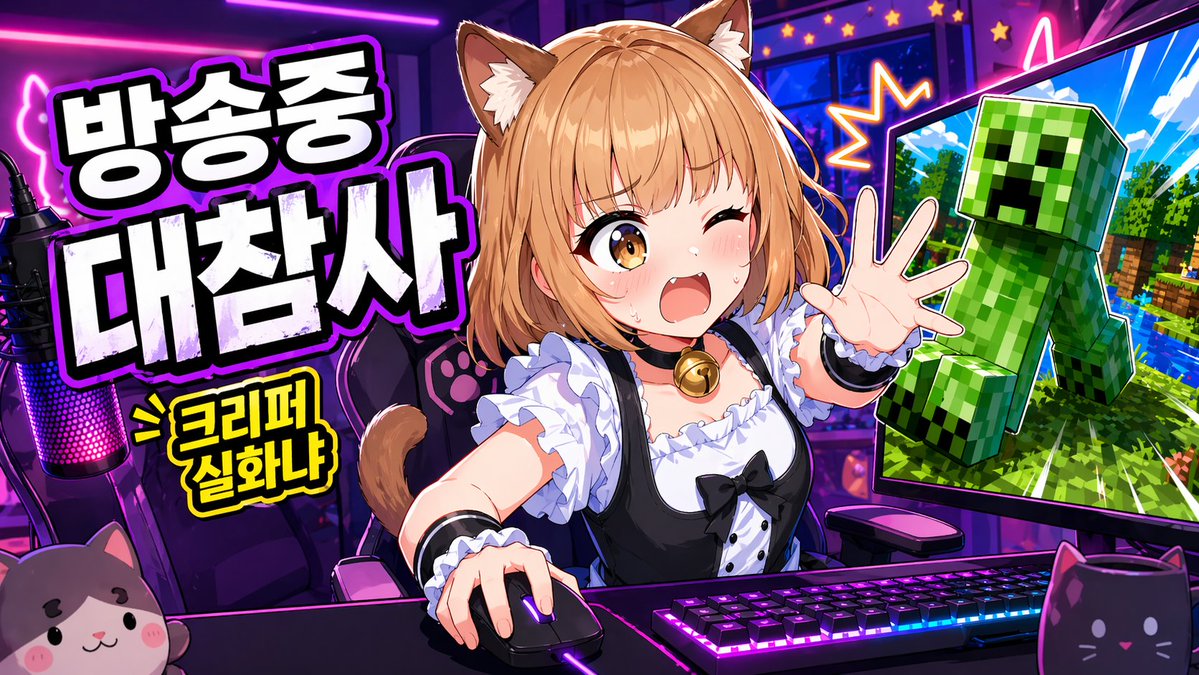 角色设定 GPT Image 2 提示词：Anime VTuber Minecraft Stream Thumbnail