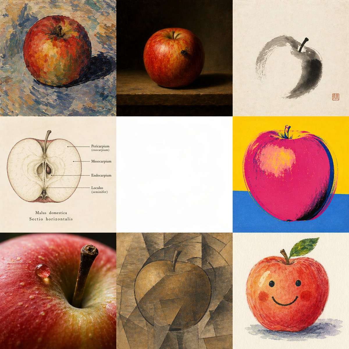 产品视觉 GPT Image 2 提示词：Apple in Eight Visual Grammars