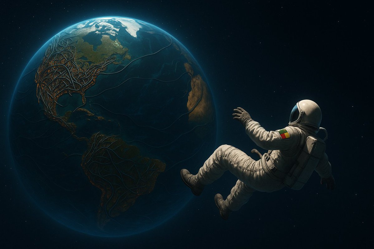 产品视觉 GPT Image 2 提示词：Astronaut Beside Living Earth