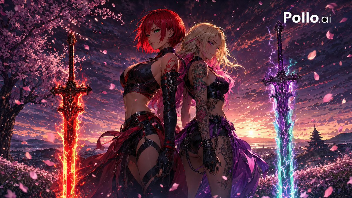 产品视觉 GPT Image 2 提示词：Back-to-Back Sirens in Sakura Dusk