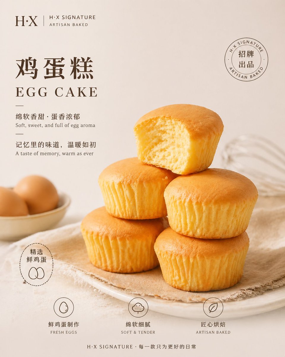 产品视觉 GPT Image 2 提示词：Bakery Product Poster Template