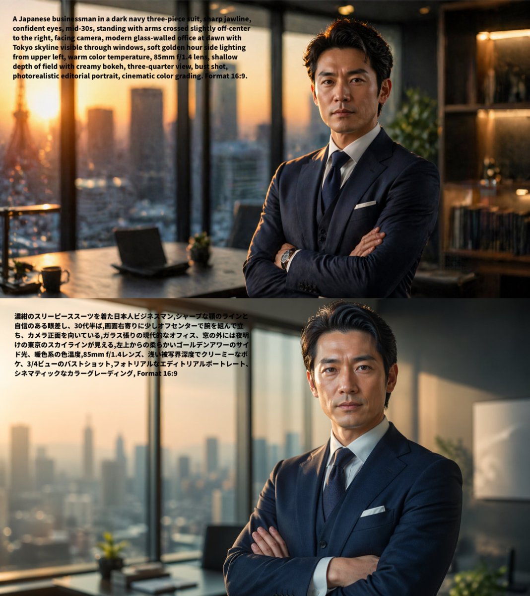 界面稿 GPT Image 2 提示词：Bilingual Prompt Comparison Portrait