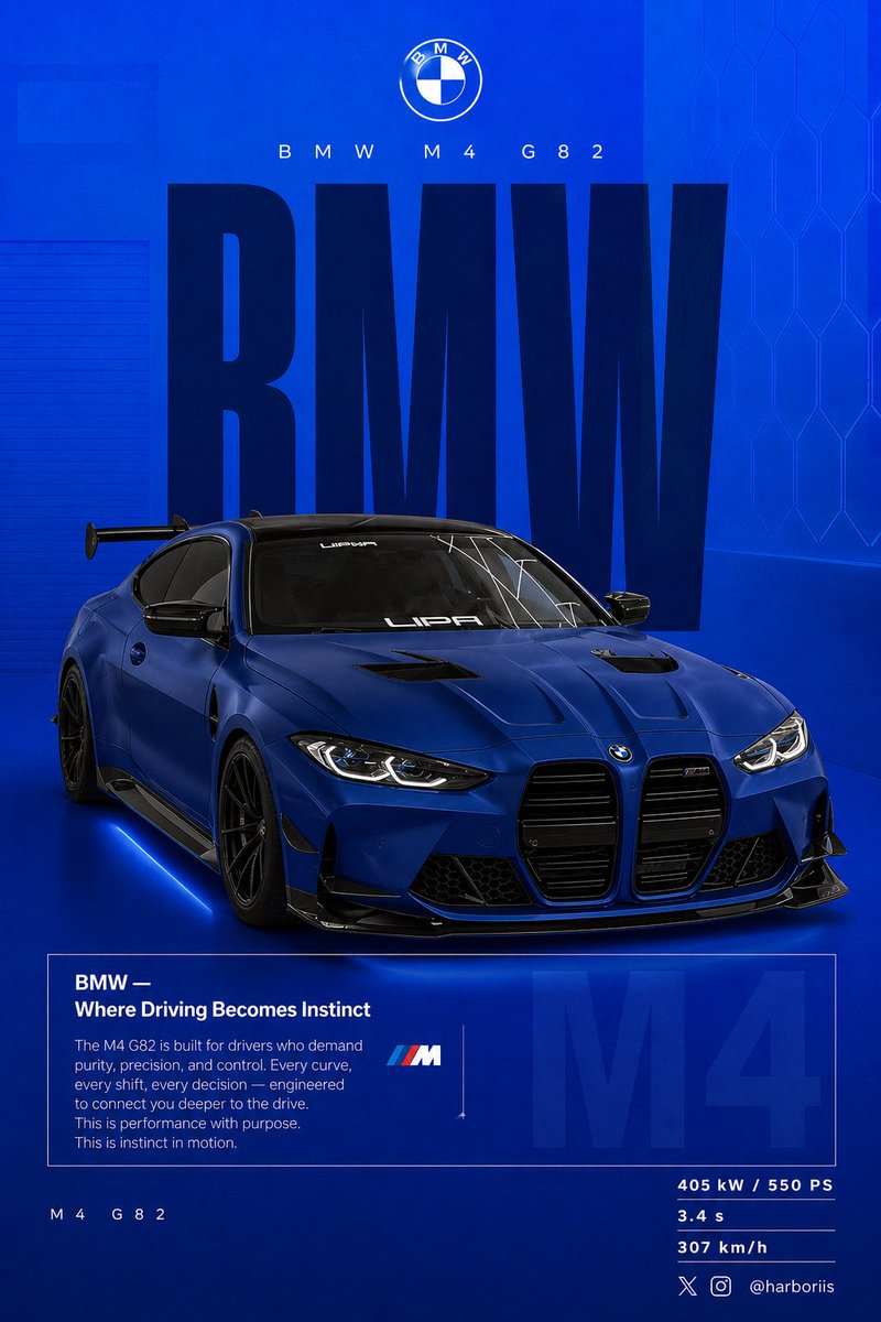 产品视觉 GPT Image 2 提示词：BMW Performance Social Poster