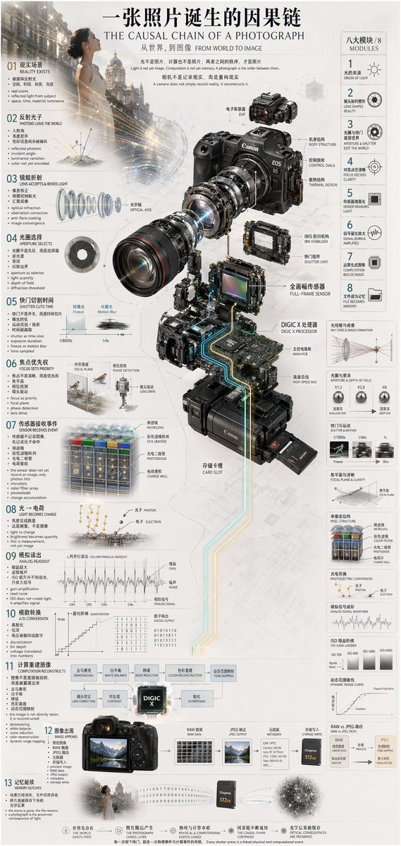 信息图 GPT Image 2 提示词：Camera Exploded View Infographic