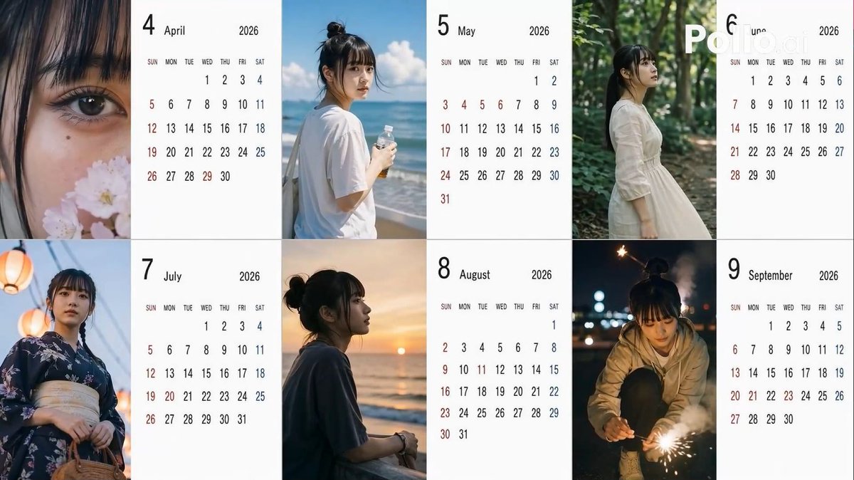 创意灵感 GPT Image 2 提示词：Candid 2026 Japanese Calendar Prompt