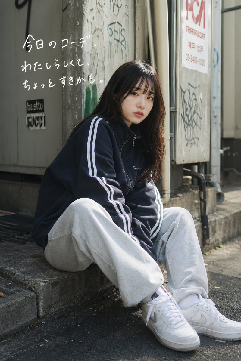产品视觉 GPT Image 2 提示词：Casual Street Outfit Photo with Handwritten Text