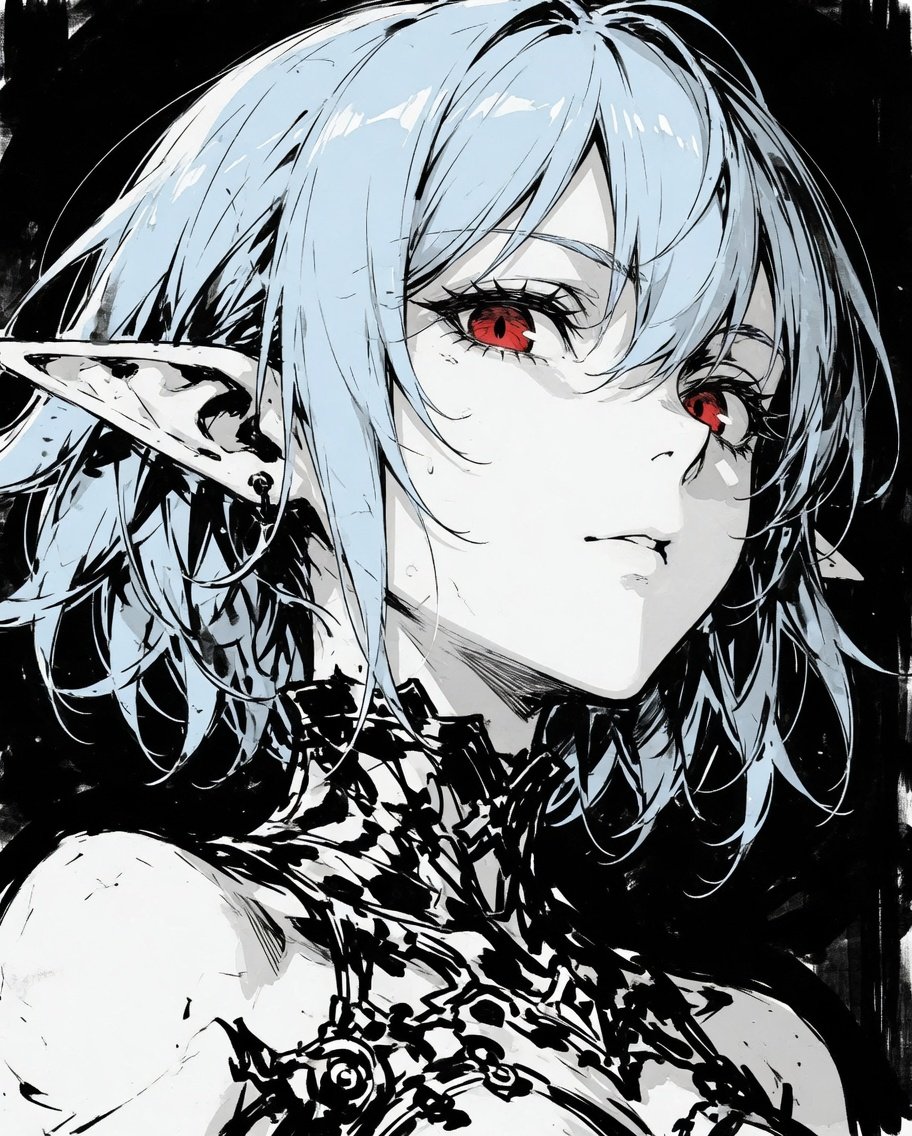 产品视觉 GPT Image 2 提示词：Censored Elf Cyborg Portrait