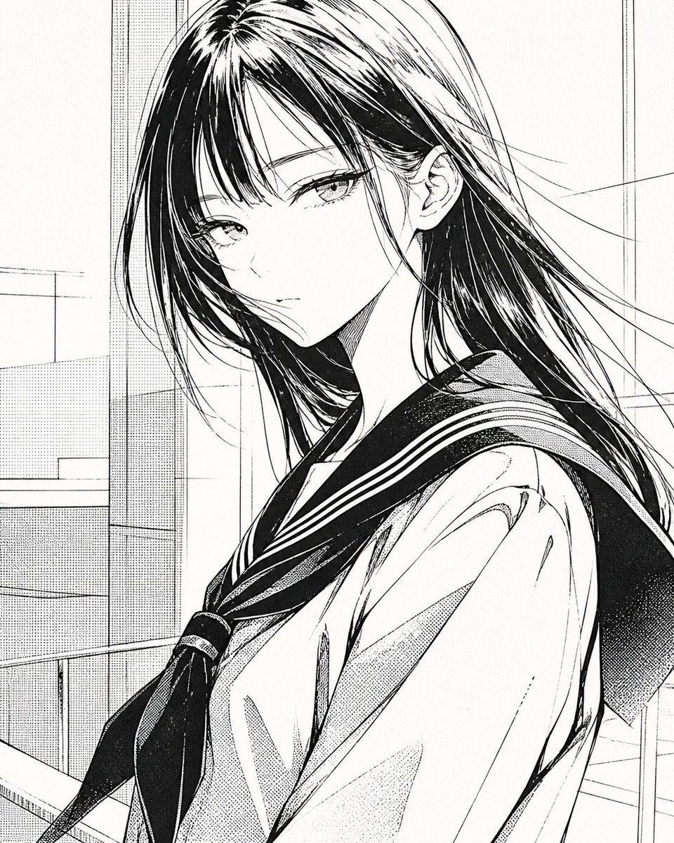 产品视觉 GPT Image 2 提示词：Censored Manga Schoolgirl Portrait