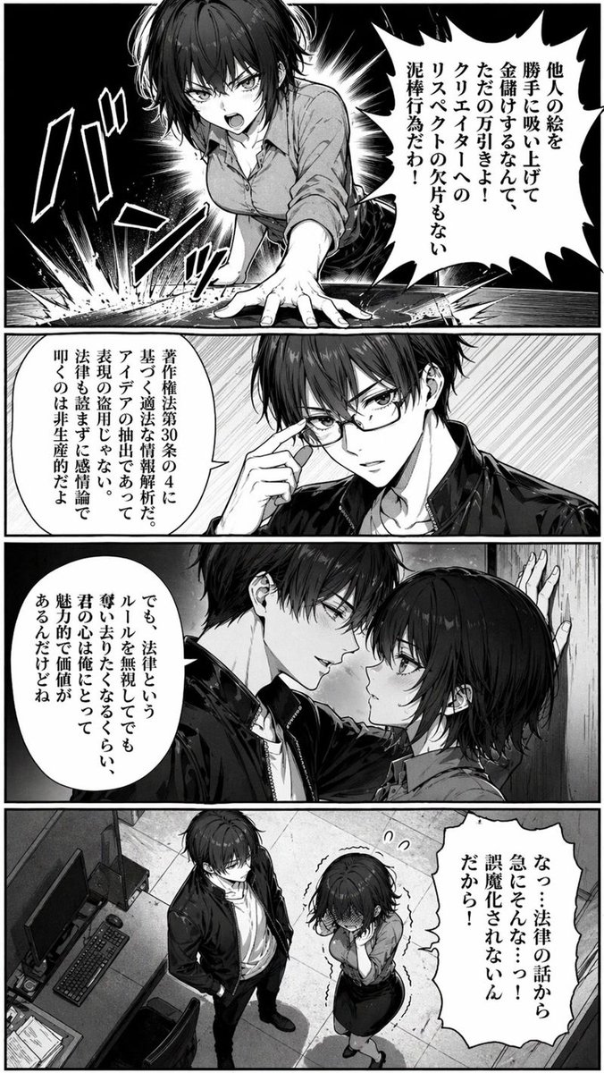 产品视觉 GPT Image 2 提示词：Censored Office Manga Confrontation