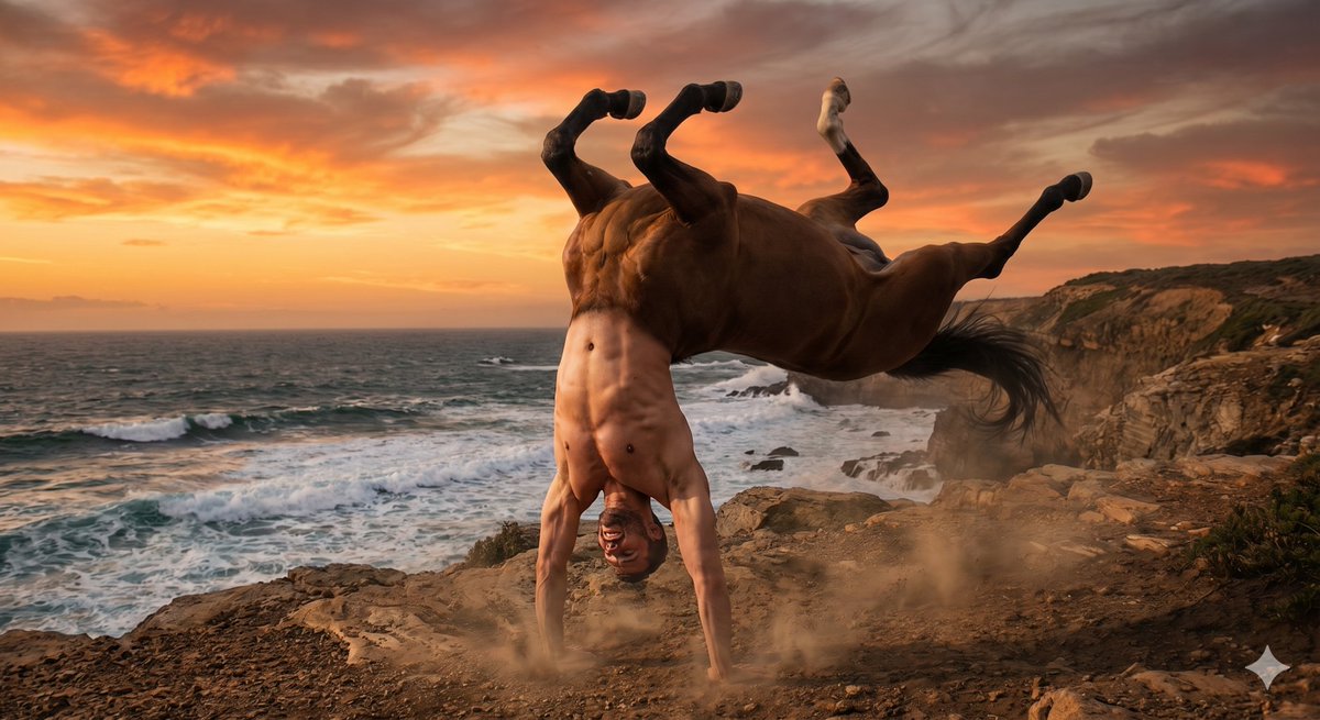 创意灵感 GPT Image 2 提示词：Centaur handstand prompt for GPT Image 2